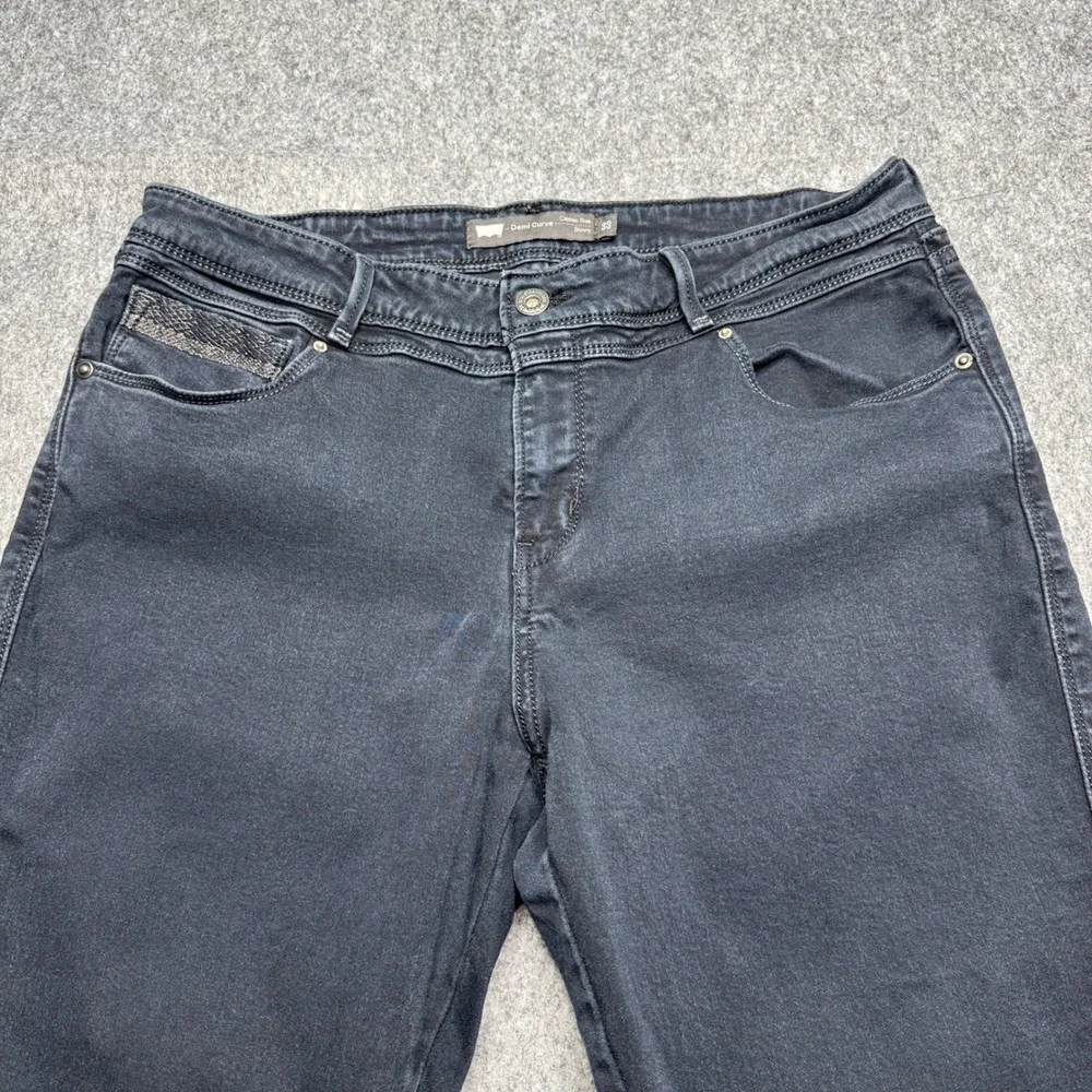 Levi's Demi Curve Classic Rise Skinny Jeans Black Wash Denim Size‎ 33